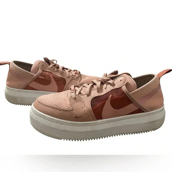 Nike Shoes - Nike Court Vision Alta Woman's Size 8 Rust Pink & White
